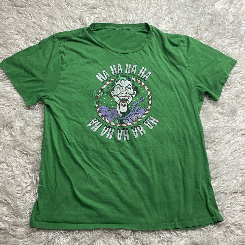 Batman | Green Joker "Ha Ha Ha" Laugh Short Sleeve T-Shirt | Women's Size XXL